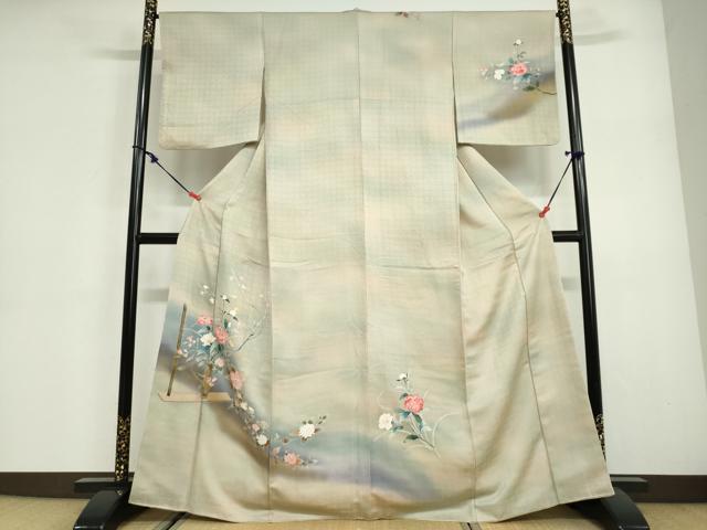 平和屋着物●訪問着　飾花文　暈し染め　金彩　正絹　逸品　DABG2935ud