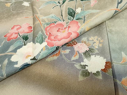 平和屋着物●訪問着　飾花文　暈し染め　金彩　正絹　逸品　DABG2935ud