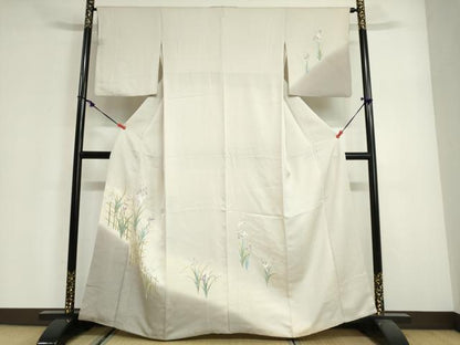 平和屋着物●訪問着　友禅　草花文　暈し染め　ゑり善扱い　正絹　逸品　DABG2941ud