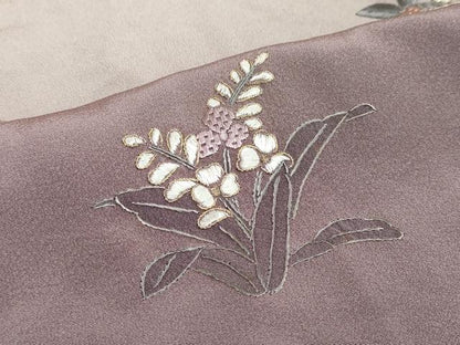平和屋着物●中国三大刺繍　スワトウ刺繍　総刺繍　訪問着　熨斗草花文　暈し染め　金彩　正絹　逸品　DABG2942ud