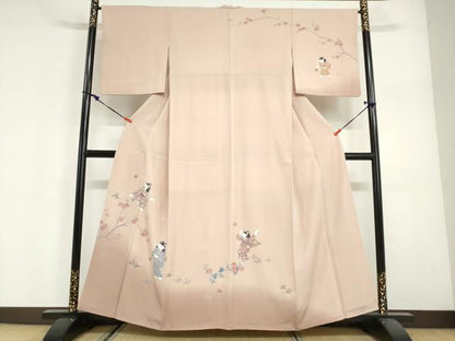 平和屋着物●訪問着　童子遊び　暈し染め　正絹　逸品　DABG2945ud