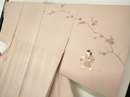 平和屋着物●訪問着　童子遊び　暈し染め　正絹　逸品　DABG2945ud