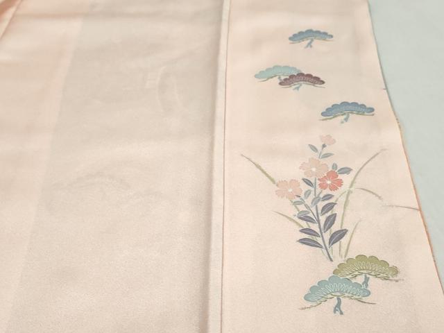 平和屋着物●訪問着　作家物　駒刺繍　花車文　暈し染め　金彩　正絹　逸品　DABG2949ud