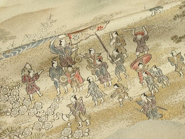 平和屋着物●訪問着　祇園祭　暈し染め　金彩　金通し地　正絹　逸品　DABG2951ud