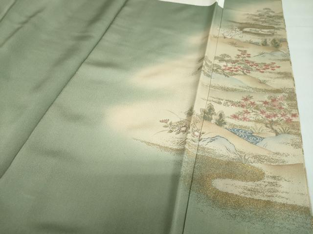 平和屋着物●訪問着　祇園祭　暈し染め　金彩　金通し地　正絹　逸品　DABG2951ud