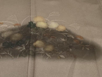 平和屋着物●訪問着　草花文　暈し染め　正絹　逸品　DABG2952ud