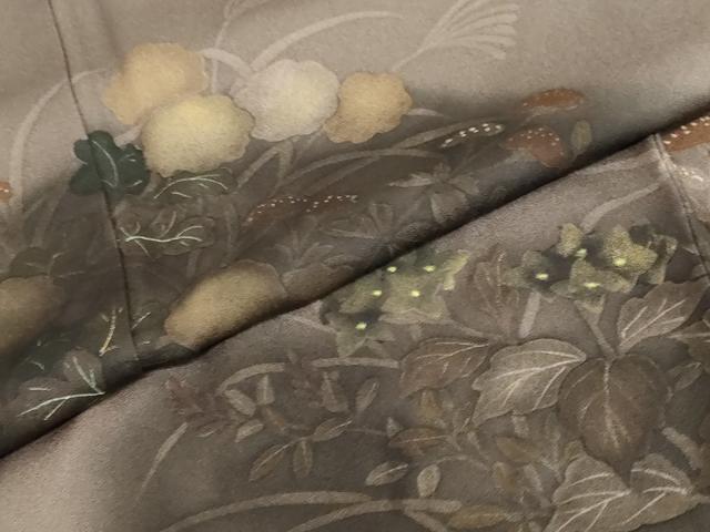 平和屋着物●訪問着　草花文　暈し染め　正絹　逸品　DABG2952ud