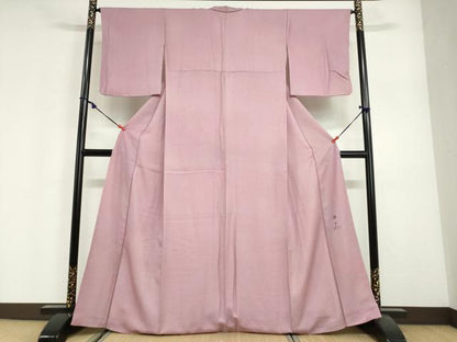 平和屋着物●日展作家　山本唯与志　レリーフ染　小紋　霞文　正絹　逸品　DABG2958ud