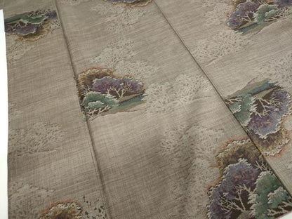 平和屋着物●本場大島紬　9マルキ　樹林文　正絹　逸品　DABG2969ud