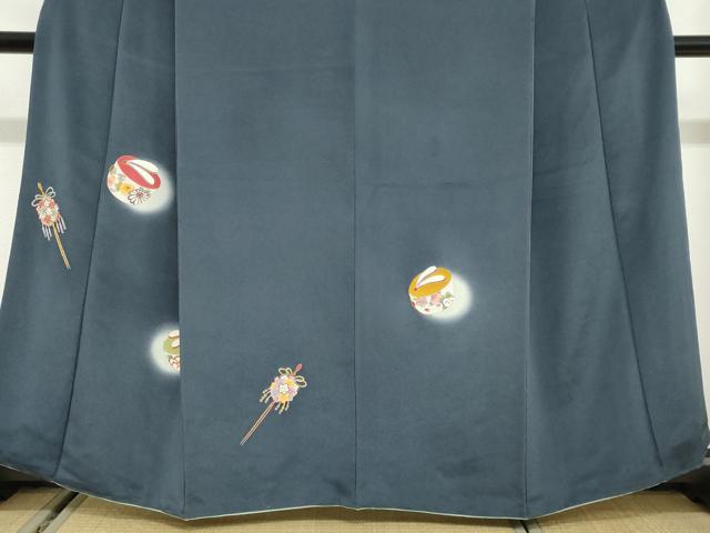 平和屋着物●訪問着　ぽっくり　簪　蛍暈し　金彩　鬼しぼ縮緬　近鉄百貨店扱い　正絹　逸品　DABG2975ud