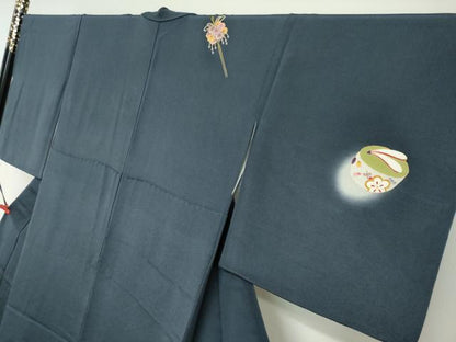 平和屋着物●訪問着　ぽっくり　簪　蛍暈し　金彩　鬼しぼ縮緬　近鉄百貨店扱い　正絹　逸品　DABG2975ud