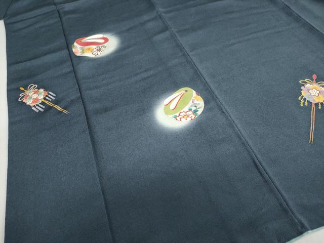平和屋着物●訪問着　ぽっくり　簪　蛍暈し　金彩　鬼しぼ縮緬　近鉄百貨店扱い　正絹　逸品　DABG2975ud