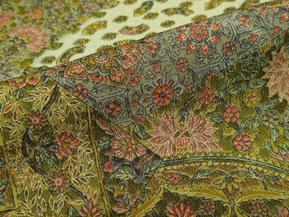 平和屋着物●訪問着　切嵌吉祥更紗花文　金彩　正絹　逸品　DABG2976ud
