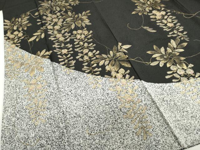 平和屋着物●英王室献上友禅作家　木下勝功　訪問着　藤花房　たたき染め　金彩　正絹　逸品　DABG2980ud