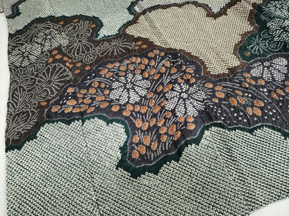平和屋着物●訪問着　総絞り　雲取り草花文　上代230万　仮絵羽　正絹　逸品　未使用　DABG2985ud
