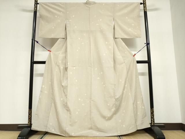 平和屋着物●本塩沢　箔散らし文　正絹　逸品　DABG2987ud