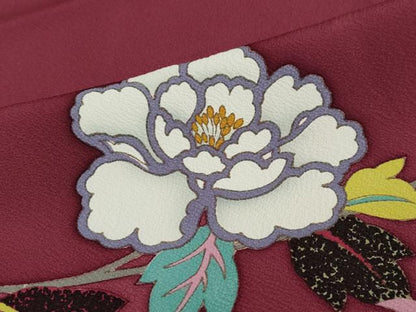 平和屋着物●豪華振袖　駒刺繍　枝花文　暈し染め　金彩　正絹　逸品　DABG2990ud