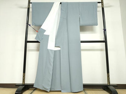 平和屋着物●上質な色無地　舛花色　正絹　逸品　DABG2996ud