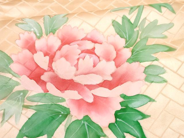 平和屋着物[]七五三　女の子　７歳　祝着　四つ身　長襦袢(無双仕立て)セット　草花文　暈し染め　逸品　DABG3006ma