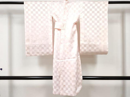 平和屋着物[]七五三　女の子　３歳　祝着　三つ身　長襦袢(袷)セット　駒刺繍　牡丹花文　金彩　逸品　DABG3013ma