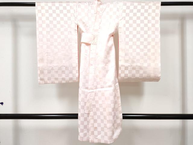 平和屋着物[]七五三　女の子　３歳　祝着　三つ身　長襦袢(袷)セット　駒刺繍　牡丹花文　金彩　逸品　DABG3013ma