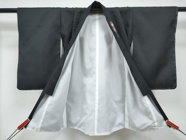 平和屋着物[]七五三　男の子　祝着・羽織・長襦袢(単衣)・行灯袴・小物セット　鷹　鷲　矢羽立波笹丸文　金彩　洗える着物　DABG3022ma