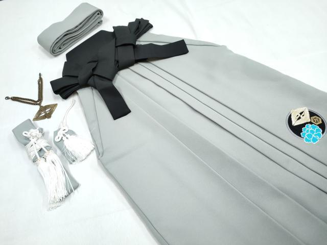 平和屋着物[]七五三　男の子　祝着・羽織(片身変わり)・長襦袢(単衣)・行灯袴・小物セット　刺繍 双鶴花丸文 金糸 洗える着物　DABG3028ma