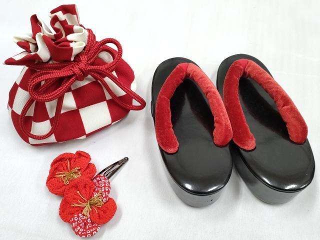 平和屋着物[]七五三　女の子　３歳　祝着　三つ身　長襦袢(単衣)・被布・小物セット　双鶴花文　金彩　DABG3032ma