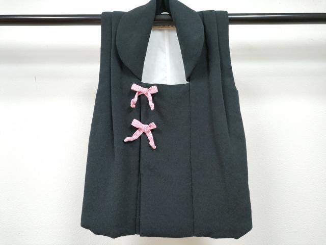 平和屋着物[]七五三　女の子　３歳　祝着　三つ身　長襦袢(単衣・半衿刺繍)・被布セット　草花文　洗える着物　DABG3034ma