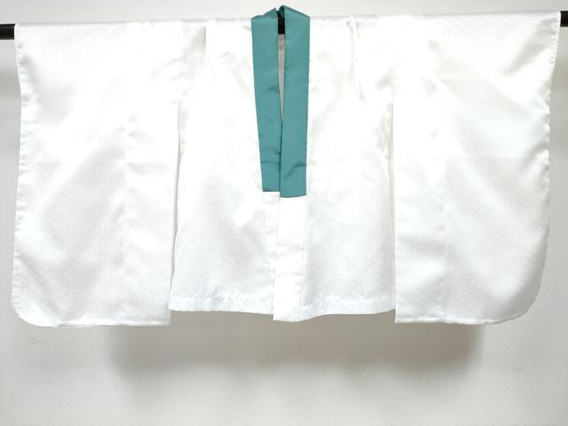 平和屋着物[]七五三　男の子　祝着・羽織・長襦袢(単衣)・行灯袴・小物セット　鳥の子色　刺繍　狩猟文　市松文様　金糸　DABG3036ma