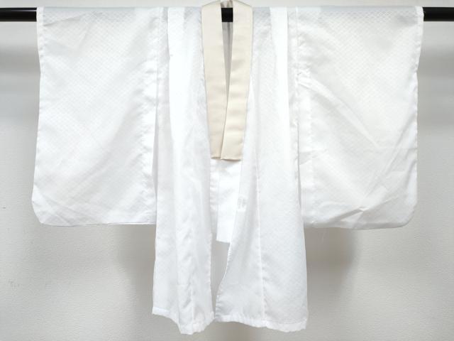 平和屋着物[]七五三　男の子　祝着・羽織・長襦袢(単衣)・行灯袴・小物セット　白茶色　網目文様　DABG3037ma