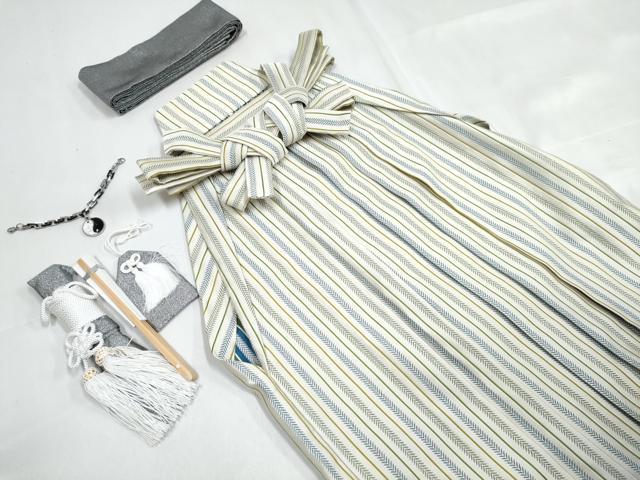 平和屋着物[]七五三　男の子　祝着・羽織・長襦袢(単衣)・行灯袴・小物セット　玩具文　DABG3039ma