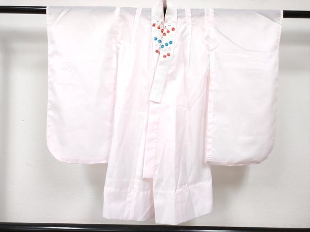 平和屋着物[]七五三 女の子 mezzo piano メゾピアノ ３歳 祝着 三つ身 長襦袢(単衣・半衿刺繍)・被布・小物セット 薔薇 リボン DABG3052ma