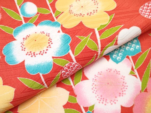 平和屋着物[]七五三　女の子　祝着　二部式　つけ帯・髪飾りセット　草花文　DABG3054ma