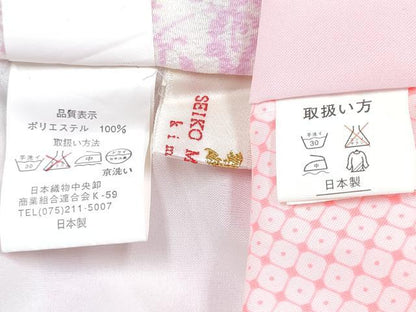 平和屋着物[]七五三　女の子　松田聖子　SEIKOMATSUDA　７歳　祝着　四つ身　長襦袢(単衣)セット　薔薇　バラ　洗える着物　DABG3056ma