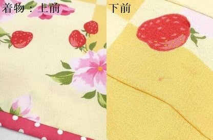 平和屋着物[]七五三　女の子　松田聖子　SEIKOMATSUDA　７歳　祝着　四つ身　長襦袢(単衣)セット　成り物　洗える着物　DABG3058ma