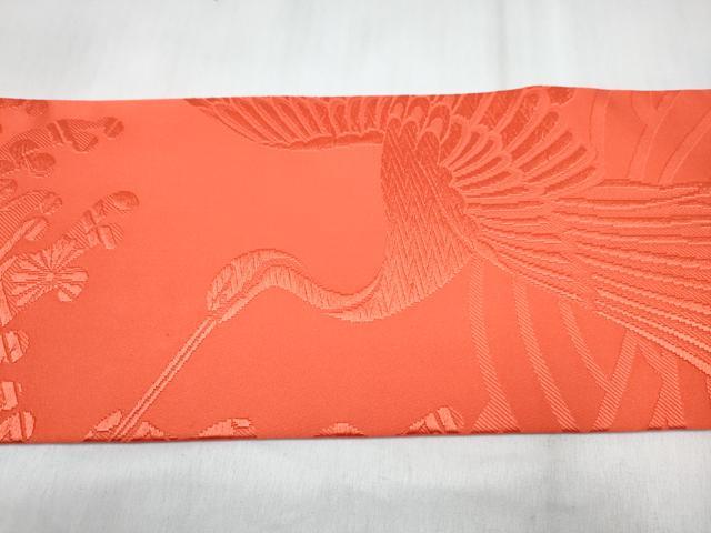 平和屋着物[]女の子　子供　つけ帯　立波飛鶴花菱文　鉛丹色　逸品　DABG3061ma