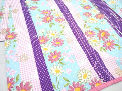 平和屋着物[]七五三　女の子　３歳　祝着　三つ身　長襦袢(単衣・半衿刺繍)・被布 ベストセット　草花間道　金彩　洗える着物　DABG3076ma