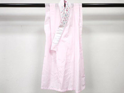 平和屋着物[]七五三 女の子 ３歳 祝着 三つ身 長襦袢(単衣・半衿刺繍)・被布・小物セット 双鶴花文 金彩 洗える着物 DABG3078ma