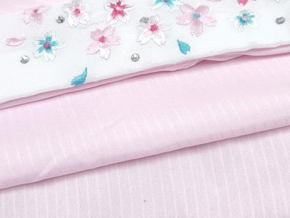 平和屋着物[]七五三 女の子 ３歳 祝着 三つ身 長襦袢(単衣・半衿刺繍)・被布・小物セット 双鶴花文 金彩 洗える着物 DABG3078ma