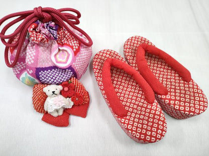 平和屋着物[]七五三 女の子 ３歳 祝着 三つ身 長襦袢(単衣・半衿刺繍)・被布・小物セット 双鶴花文 金彩 洗える着物 DABG3078ma