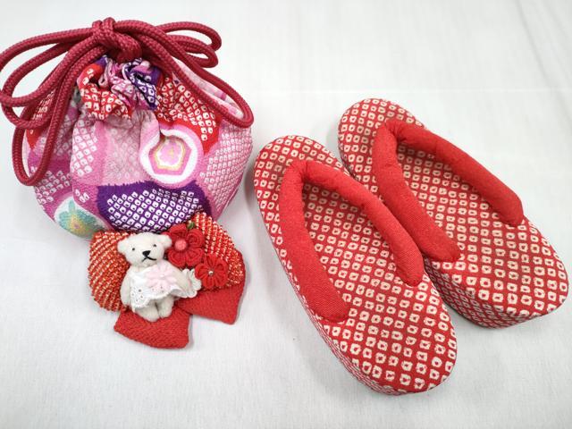 平和屋着物[]七五三 女の子 ３歳 祝着 三つ身 長襦袢(単衣・半衿刺繍)・被布・小物セット 双鶴花文 金彩 洗える着物 DABG3078ma
