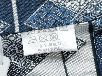 平和屋着物[]七五三　男の子　祝着・羽織・長襦袢(単衣)・行灯袴・小物セット　生成り色　麻の葉文様　暈し染め　DABG3130ma