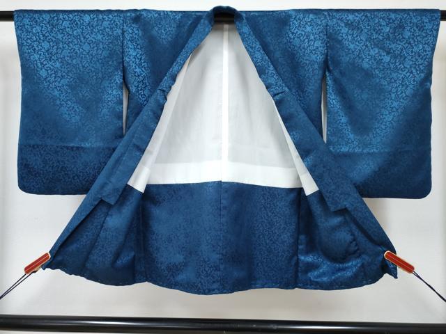 平和屋着物[]七五三　男の子　祝着・陣羽織・長襦袢(単衣・半衿刺繍)・行灯袴・小物セット　紺鼠色　打ち出の小槌　唐草地紋　DABG3131ma