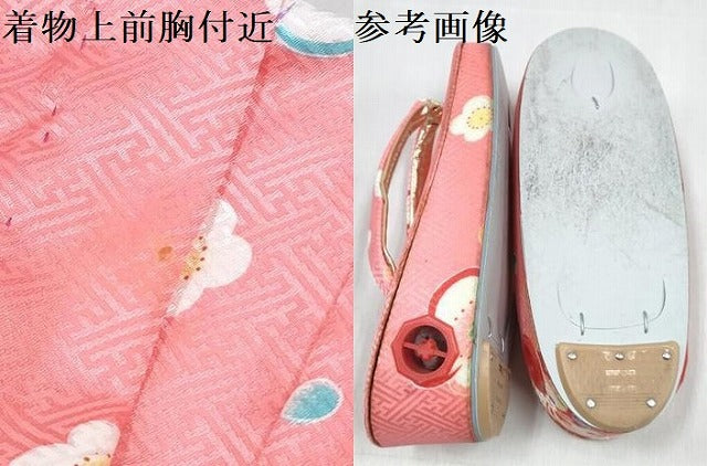 平和屋着物[]七五三　女の子　３歳　祝着　三つ身　長襦袢(単衣・半衿刺繍)・被布・草履・小物セット　花尽くし　箱付き　DABG3146ma