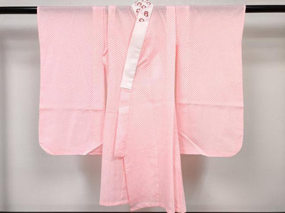 平和屋着物[]七五三　女の子　３歳　祝着　三つ身　長襦袢(単衣・半衿刺繍)・被布・草履・小物セット　花尽くし　箱付き　DABG3146ma