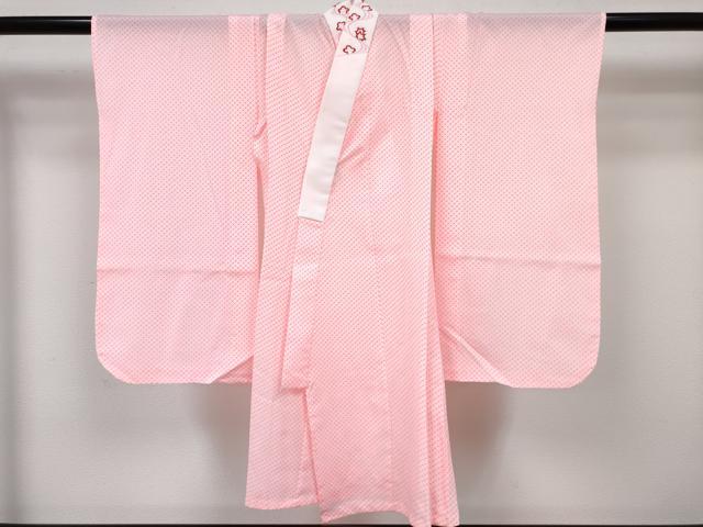 平和屋着物[]七五三　女の子　３歳　祝着　三つ身　長襦袢(単衣・半衿刺繍)・被布・草履・小物セット　花尽くし　箱付き　DABG3146ma