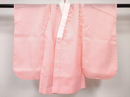 平和屋着物[]七五三　女の子　３歳　祝着　三つ身　長襦袢(単衣)・被布・草履・小物セット　鞠花文　暈し染め　金彩　箱付き　DABG3147ma