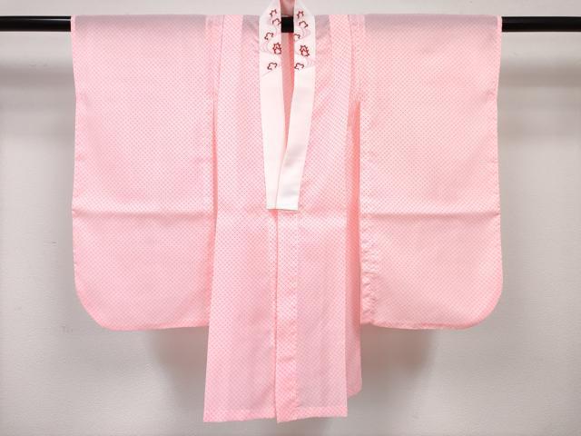 平和屋着物[]七五三　女の子　３歳　祝着　三つ身　長襦袢(単衣)・被布・草履・小物セット　鞠花文　暈し染め　金彩　箱付き　DABG3148ma
