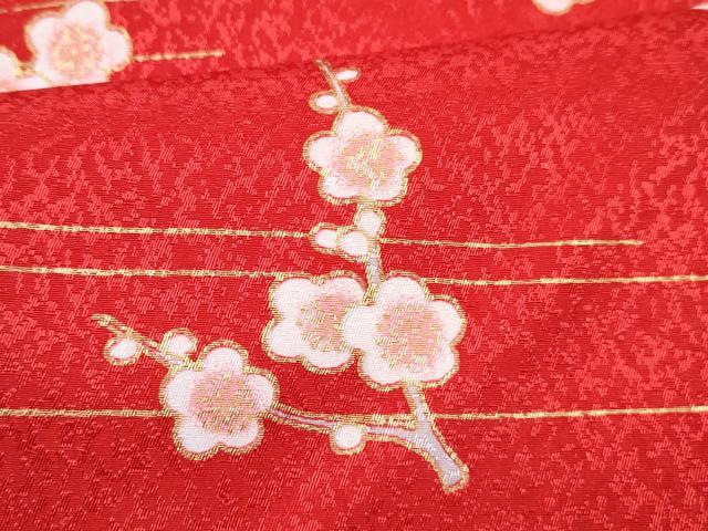 平和屋着物[]七五三　女の子　３歳　祝着　三つ身　被布・草履・小物セット　鴛鴦枝梅花文　金彩　箱付き　DABG3150ma